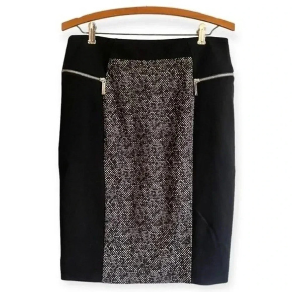 Michael Kors Black and White Pencil Skirt - Picture 1 of 11